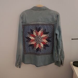 GAP - Western Chambray Button Down With Quilt Back